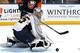 UNIONDALE, NY - FEBRUARY 09: Pekka Rinne #35 of the Nashville Predators makes a save as John Tavares #91 of the New York Islanders looks for a rebound on February 9, 2010 at Nassau Coliseum in Uniondale, New York. (Photo by Jim McIsaac/Getty Images)
