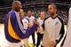 LOS ANGELES - JANUARY 25: Kobe Bryant #24 of the Los Angeles Lakers and Tony Parker #9 of the San Antonio Spurs shake hands prior to the game at Staples Center on January 25, 2009 in Los Angeles, California. The Lakers won 99-85. NOTE TO USER: User expr