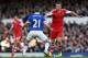 LIVERPOOL, ENGLAND - DECEMBER 29: Rickie Lambert of Southampton looks for a way past Leon Osman of Everton during the Barclays Premier League match between Everton and Southampton at Goodison Park on December 29, 2013 in Liverpool, England. (Photo by Cl