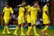 HIGH WYCOMBE, ENGLAND - JULY 16: Branislav Ivanovic of Chelsea celebrates with team mates after scoring a goal duing the pre season friendly match between Wycombe Wanderers and Chelsea at Adams Park on July 16, 2014 in High Wycombe, England. (Photo by Be