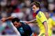 HIGH WYCOMBE, ENGLAND - JULY 16: Sam Wood of Wycombe holds off the challenge of Marco van Ginkel of Chelsea duing the pre season friendly match between Wycombe Wanderers and Chelsea at Adams Park on July 16, 2014 in High Wycombe, England. (Photo by Ben
