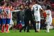LISBON, PORTUGAL - MAY 24: Diego Simeone, Coach of Club Atletico de Madrid (3R) argues with Raphael Varane of Real Madrid (2) as Marcelo of Real Madrid intervenes during the UEFA Champions League Final between Real Madrid and Atletico de Madrid at Estadi