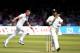 LONDON, ENGLAND - JULY 17: India batsman Mahendra Singh Dhoni is dismissed by Stuart Broad during day one of 2nd Investec Test match between England and India at Lord's Cricket Ground on July 17, 2014 in London, United Kingdom. (Photo by Stu Forster/Ge