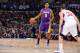 LOS ANGELES, CA - JANUARY 10: Nick Young #0 of the Los Angeles Lakers handles the basketball during a game against the Los Angeles Clippers at STAPLES Center on January 10, 2014 in Los Angeles, California. NOTE TO USER: User expressly acknowledges and agr