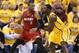 May 18, 2014; Indianapolis, IN, USA; Miami Heat guard Dwayne Wade (3) is guarded by Indiana Pacers guard Lance Stephenson (3) in game one of the Eastern Conference Finals of the 2014 NBA Playoffs at Bankers Life Fieldhouse. Indiana defeats Miami 107-96. M