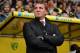NORWICH, ENGLAND - APRIL 20: Manager Brendan Rodgers of Liverpool looks on during the Barclays Premier League match between Norwich City and Liverpool at Carrow Road on April 20, 2014 in Norwich, England. (Photo by Michael Regan/Getty Images)