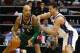 NEWARK, NJ - MARCH 12: Drew Gooden #0 of the Milwaukee Bucks moves the ball in the post against Kris Humphries #43 of the New Jersey Nets at Prudential Center on March 12, 2012 in Newark, New Jersey. NOTE TO USER: User expressly acknowledges and agrees