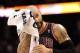 Apr 16, 2014; Charlotte, NC, USA; Chicago Bulls forward Carlos Boozer (5) wipes his head during a time out during the first half of the game against the Charlotte Bobcats at Time Warner Cable Arena. Mandatory Credit: Sam Sharpe-USA TODAY Sports
