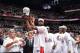 MIAMI, FL - MAY 30: Greg Oden #20 of the Miami Heat holds up the trophy after the win against the Indiana Pacers in Game Six of the Eastern Conference Finals during the 2014 NBA Playoffs on May 30, 2014 in Miami, Fl. NOTE TO USER: User expressly acknowled