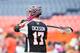DENVER, CO - JUNE 21: Curtis Dickson #17 of the Denver Outlaws in action against the Chesapeake Bayhawks at Sports Authority Field at Mile High on June 21, 2014 in Denver, Colorado. The Outlaws defeated the Bayhawks 9-6. (Photo by Justin Edmonds/Getty Im