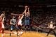 MIAMI, FL - April 4: Kevin Love #42 of the Minnesota Timberwolves shoots the ball against the Miami Heat at the American Airlines Arena in Miami, Florida on April, 4 2014. NOTE TO USER: User expressly acknowledges and agrees that, by downloading and/or us