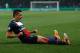 PARIS, FRANCE - MARCH 12: Marquinhos of Paris Saint-Germain celebrates as he scores their first goal during the UEFA Champions League Round of 16 second leg match between Paris Saint-Germain FC and Bayer Leverkusen at Parc des Princes on March 12, 2014 i