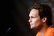 RIO DE JANEIRO, BRAZIL - JUNE 15: Daley Blind speaks to the media during the Netherlands training session at the 2014 FIFA World Cup Brazil held at the Estadio Jose Bastos Padilha Gavea on June 15, 2014 in Rio de Janeiro, Brazil. (Photo by Dean Mouhtaro