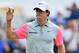 HOYLAKE, ENGLAND - JULY 20: Rory McIlroy of Northern Ireland reacts to his birdie putt on the ninth green during the final round of The 143rd Open Championship at Royal Liverpool on July 20, 2014 in Hoylake, England. (Photo by Stuart Franklin/Getty Imag