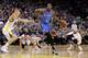 OAKLAND, CA - NOVEMBER 14: Kevin Durant #35 of the Oklahoma City Thunder in action during their game against the Golden State Warriors at ORACLE Arena on November 14, 2013 in Oakland, California. NOTE TO USER: User expressly acknowledges and agrees that