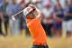 HOYLAKE, ENGLAND - JULY 20: Rickie Fowler of the United States hits an approach shot during the final round of The 143rd Open Championship at Royal Liverpool on July 20, 2014 in Hoylake, England. (Photo by Stuart Franklin/Getty Images)