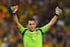 RIO DE JANEIRO, BRAZIL - JUNE 28: David Ospina of Colombia celebrates after his team's first goal during the 2014 FIFA World Cup Brazil round of 16 match between Colombia and Uruguay at Maracana on June 28, 2014 in Rio de Janeiro, Brazil. (Photo by Matth