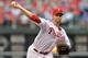 PHILADELPHIA, PA - JULY 11: Starting pitcher A.J. Burnett #34 of the Philadelphia Phillies delivers a pitch in the second inning against the Washington Nationals at Citizens Bank Park on July 11, 2014 in Philadelphia, Pennsylvania. (Photo by Drew Hallowel