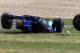 The roll structure fails on the Sauber of Pedro Diniz at the 1999 European Grand Prix.
