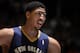 DENVER, CO - APRIL 2: Anthony Davis #23 of the New Orleans Pelicans looks on against the Denver Nuggets on April 2, 2014 at the Pepsi Center in Denver, Colorado. NOTE TO USER: User expressly acknowledges and agrees that, by downloading and/or using this P