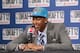 NEWARK, NJ - JUNE 28: Anthony Davis of Kentucky speaks at the press conference after being selected number one overall by the New Orleans Hornets during the 2012 NBA Draft at the Prudential Center on June 28, 2012 in Newark, New Jersey. NOTE TO USER: Use