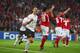 LIEGE, BELGIUM - SEPTEMBER 16: Thomas Vermaelen of Arsenal celebrates his goal during the UEFA Champions League Group H match between Standard Liege and Arsenal at the Sclessin Stadium on September 16, 2009 in Liege, Belgium. (Photo by Jamie McDonald/Ge