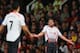 MANCHESTER, ENGLAND - SEPTEMBER 25: Jose Enrique of Liverpool reacts to team-mate Luis Suarez during the Capital One Cup Third Round match betwen Manchester United and Liverpool at Old Trafford on September 25, 2013 in Manchester, England. (Photo by Jul