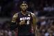 Jun 15, 2014; San Antonio, TX, USA; Miami Heat forward LeBron James (6) calls a play during the first quarter against the San Antonio Spurs in game five of the 2014 NBA Finals at AT&T Center. Mandatory Credit: Bob Donnan-USA TODAY Sports