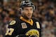 BOSTON, MA - APRIL 5: Patrice Bergeron #37 of the Boston Bruins against the Philadelphia Flyers at the TD Garden on April 5, 2014 in Boston, Massachusetts. (Photo by Brian Babineau/NHLI via Getty Images)