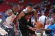LAS VEGAS, NV - JULY 16: Bruno Caboclo #5 of the Toronto Raptors handles the ball against the Houston Rockets on July 16, 2014 at the Thomas & Mack Center in Las Vegas, Nevada. NOTE TO USER: User expressly acknowledges and agrees that, by downloading and