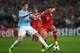MANCHESTER, ENGLAND - OCTOBER 02: Franck Ribery of Muenchen battles with Matija Nastasic of Manchester City during the UEFA Champions League Group D match between Manchester City and FC Bayern Muenchen at Etihad Stadium on October 2, 2013 in Manchester,