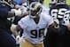 Jun 17, 2014; St. Louis, MO, USA; St. Louis Rams defensive end Michael Sam (96) runs through drills during minicamp at Rams Park. Mandatory Credit: Jeff Curry-USA TODAY Sports