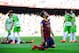 BARCELONA, SPAIN - MAY 03: Cesc Fabregas of FC Barcelona shows his dejection during the La Liga match between FC Barcelona and Getafe CF at Nou Camp on May 3, 2014 in Barcelona, Spain. (Photo by David Ramos/Getty Images)