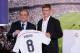 MADRID, SPAIN - JULY 17: . L-R) President of Real Madrid Florentino Perez and Real Madrid player Toni Kroos pose with Kroos' new Real Madrid shirt during his official unveiling at Santiago Bernabeu Stadium on July 17, 2014 in Madrid, Spain. Toni Kroos wh