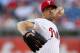 PHILADELPHIA, PA - JUNE 26: Cole Hamels #35 of the Philadelphia Phillies delivers a pitch against the Miami Marlins during the first inning in a game at Citizens Bank Park on June 26, 2014 in Philadelphia, Pennsylvania. (Photo by Rich Schultz/Getty Images