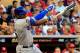 MINNEAPOLIS, MN - JULY 15: National League All-Star Yasiel Puig #66 of the Los Angeles Dodgers during the 85th MLB All-Star Game at Target Field on July 15, 2014 in Minneapolis, Minnesota. (Photo by Rob Carr/Getty Images)