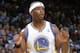 OAKLAND, CA - APRIL 4: Jermaine O'Neal #7 of the Golden State Warriors reacts against the Sacramento Kings on April 4, 2014 at Oracle Arena in Oakland, California. NOTE TO USER: User expressly acknowledges and agrees that, by downloading and or using this