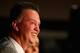MANCHESTER, ENGLAND - JULY 17: Louis van Gaal appears at a press conference as he is unveiled as the new Manchester United manager at Old Trafford on July 17, 2014 in Manchester, England. (Photo by Clive Mason/Getty Images)