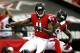 ATLANTA, GA - SEPTEMBER 15: Julio Jones #11 of the Atlanta Falcons celebrates his touchdown against the St. Louis Rams with Drew Davis #19 at Georgia Dome on September 15, 2013 in Atlanta, Georgia. (Photo by Kevin C. Cox/Getty Images)