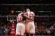 CHICAGO, IL - APRIL 4: Jimmy Butler #21 and Taj Gibson #22 of the Chicago Bulls share a word during the game against the Milwaukee Bucks on April 04, 2014 at the United Center in Chicago, Illinois. NOTE TO USER: User expressly acknowledges and agrees that