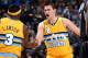 DENVER, CO - JANUARY 9: Ty Lawson #3 of the Denver Nuggets and Danilo Gallinari #8 of the Denver Nuggets celebrate during the game between the Orlando Magic and the Denver Nuggets on January 9, 2013 at the Pepsi Center in Denver, Colorado. NOTE TO USER: