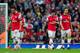 LONDON, ENGLAND - MARCH 29: A dejected Santi Cazorla, Mikel Arteta and Mathieu Flamini of Arsenal after conceding the first goal during the Barclays Premier League match between Arsenal and Manchester City at Emirates Stadium on March 29, 2014 in London,