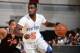 LAS VEGAS, NV - JULY 12: Tim Hardaway Jr. #5 of the New York Knicks dribbles up the court against the Portland Trailblazers on July 12, 2014 at Cox Pavilion in Las Vegas, Nevada. NOTE TO USER: User expressly acknowledges and agrees that, by downloading an