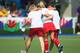 GLASGOW, SCOTLAND - JULY 24: Georgie Twigg of England is helped from the field with an injury during the Women's preliminary match between England and Wales at Glasgow National Hockey Centre during day one of the Glasgow 2014 Commonwealth Games on July 2