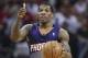 Dec 4, 2013; Houston, TX, USA; Phoenix Suns point guard Eric Bledsoe (2) brings the ball up the court during the fourth quarter against the Houston Rockets at Toyota Center. The Suns defeated the Rockets 97-88. Mandatory Credit: Troy Taormina-USA TODAY Sp