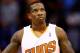 Oct 30, 2013; Phoenix, AZ, USA; Phoenix Suns guard Eric Bledsoe (2) against the Portland Trail Blazers in the first half at US Airways Center. Mandatory Credit: Mark J. Rebilas-USA TODAY Sports
