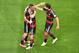 BELO HORIZONTE, BRAZIL - JULY 08: Miroslav Klose of Germany (L) celebrates scoring his team's second goal with Philipp Lahm (C) and Sami Khedira during the 2014 FIFA World Cup Brazil Semi Final match between Brazil and Germany at Estadio Mineirao on July