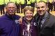 Yoder (right) with his parents following K-State's upset of Kansas in 2014.