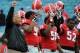 Dec 22, 2013; Jacksonville, FL, USA; Georgia Bulldogs head coach Mark Richt leads his team before the game against the Nebraska Cornhuskers at EverBank Field. Mandatory Credit: Melina Vastola-USA TODAY Sports