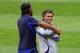 VALENCIA, SPAIN - APRIL 09: Chelsea Coach Jose Mourinho (R) shares a joke with striker Didier Drogba during Chelsea training and press conference today ahead of tomorrows Champions League Quarter Final Second Leg at the Stadium Mestalla on April 9, 2007